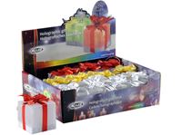 Obrazek Weihnachtsdeko holografische Geschenkbox mit LED, 12er Display, 3farbig sortiert, mit Batterie