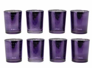 Imagen de Teelichthalter aus Glas, in lila, 4fach sortiert