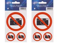 Bild von Etiketten ''Fotografieren verboten'', enhält 3 Etiketten in 2 Größen