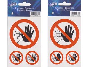 Imagen de Etiketten ''Durchgang verboten'', enthält 3 Etiketten in 2 Größen