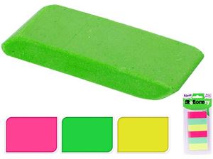 Picture of Radiergummi Neon Größe 5,5 x 1,8 cm, 6er Packung auf Karte