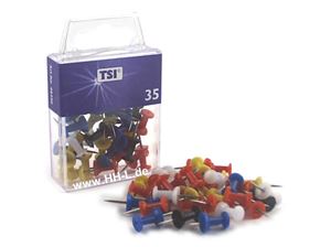 Picture of Pinwand-Nadeln, 35er-Pack in Klarsichtbox, Material: Kunststoff, viele Farben gemischt