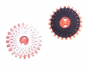 Εικόνα της Sternzwirn Polyester, 20m, Farbe: weiß, auf Kunststoff-Stern