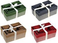 Εικόνα της Korbset 3teilig, 4 Farben sortiert, geflochten,, grün, taube, rot und dunkelblau