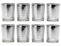 Bild von Teelichthalter aus Glas, in silber, 4fach sortiert