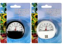 Obrazek Thermometer für Innen & Außen von -20&deg; bis +50&deg;, Form: rund, d 6cm, mit magnetischer Rückseite
