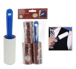 Immagine di Fussel-/ Flusen-Roller + 2 Ersatzrollen à 20 Blatt, insgesamt 3 Rollen=60 Blatt, inklusive Handroller