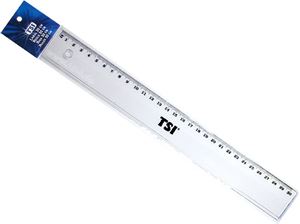 Изображение Lineal 30 cm aus Kunststoff, glasklar, im Headerbeutel verpackt