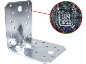 Imagen de Winkelverbinder 105x105x90 x 3,0 mm mit Steg/Sicke, verzinkt und gestempelt DIN 1052