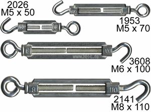 Obrazek Seilspanner Spannschloß Druckguss M5 x 50, verzinkt