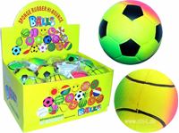 Afbeelding van Soft / Springball, 4 Farben sortiert, d 60mm, Gewicht: 85 g, im 24er Displayaufsteller