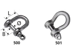 Picture of Schäkel 500 / 6 mm, handelsüblich gerade verzinkt