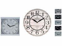 Изображение Wanduhr 6 fach sortiert 28 cm im Durchmesser, einzeln im Sichtkarton verpackt