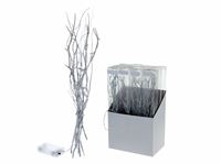 Resim Zweige mit 12 LED 40 cm lang warmes weiss, silber