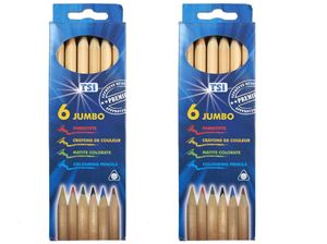 Picture of Farbstifte Jumbo Natur Dreiecksform 6er Packung