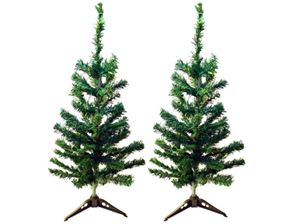 Εικόνα της Weihnachtsbaum in grün aus PVC, h=90cm, mit Plastikständer, 100 Zweige