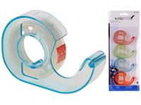 Εικόνα της Klebefilm-Abroller transparent mit Klebeband 7,5 m, 4 Abroller auf Blisterkarte
