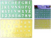 Bild von Zeichenschablonen Buchstaben 2 Stück im, Headerbeutel mit Klein- und Großbuchstaben