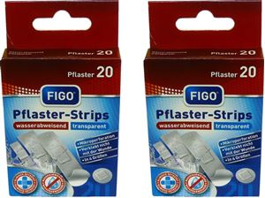 Afbeelding van Pflaster-Strips transparent 20-teilig in 4 Größen, mikroperforiert, wasserabweisend