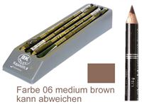 Bild von Kajalstift BK DELUXE Farbe 07 medium brown 20 cm, mit Anspitzer im 12er Tray von BK COSMETIC