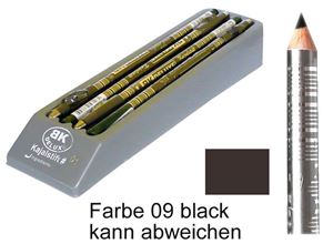 Resim Kajalstift BK DELUXE Farbe 09 black 20 cm, mit Anspitzer im 12er Tray von BK COSMETIC