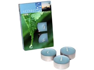 Εικόνα της Teelicht 6 Stück in Designverpackung, 10er Display, frischer Meeresduft, 4 Std. Brenndauer