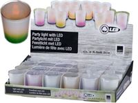 Изображение LED Partylicht, d 5,5 x 6,7 cm, 6fach sortiert, ARTI CASA, im 24er Display, mit LED und Batterie