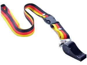 Εικόνα της Halsband Deutschland mit Pfeife, im Headerbeutel, 4 verschiedene Befestigungsmöglichkeiten