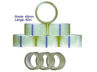 Picture of Paket-Klebeband klar, 48 mm breit, 60 m Rolle, PP-Packfilm