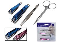 Εικόνα της Maniküre-Set 4tlg. im Blister, Nagelschere, Pinzette, 2x Knipser in 2 Größen