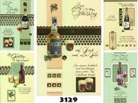 Obrazek Geburtstags-Karte mit Trinksprüchen und Golddruck, einzeln mit Umschlag in Cellophan verpackt