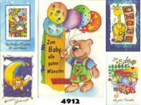 Imagen de Glückwunsch-Karte zum Baby, 12fach sortiert, einzeln mit Umschlag in Cellophan verpackt