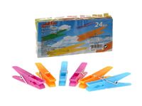 Image de Wäscheklammern Plastik 24er Blockpackung, verschiedene gemischte Farben je Pack