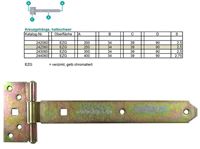 Afbeelding van Kreuzgehänge halbschwer, gelb verz., Länge 250 mm, Stärke 2,75 mm / Stärke Stift 6 mm