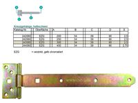 Изображение Kreuzgehänge halbschwer, gelb verz., Länge 300 mm, Stärke 2,75 mm / Stärke Stift 6 mm