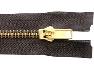 Picture of Reißverschluss aus Messing, 75 cm, braun (304), Krampenbreite: 4 mm
