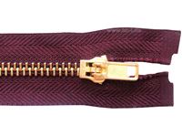 Picture of Reißverschluss aus Messing, 75 cm, rot (179), Krampenbreite: 4 mm