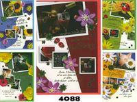 Εικόνα της Geburtstags-Karte mit farbenfrohen Foto-Collagen, einzeln mit farbigem Umschlag in Cello verpackt