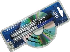 Afbeelding van CD/DVD-Stift im 2er -Set, Farben: schwarz und blau, auf aufwendiger Blisterpackung