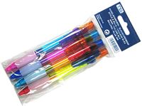 Εικόνα της Kugelschreiber 4er Set ''Candy-Star'' aus Kunststoff, sehr buntes Design im Headerbeutel