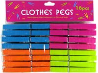 Picture of Wäscheklammer Kunststoff, 16er Pack, Länge: 9 cm, 4 Farben sortiert
