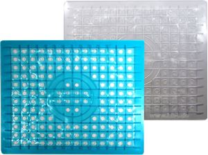 Imagen de Spülbeckeneinlage Silikon, eckig, 24,5 x 31,5 cm, 2 Farben sortiert: transparent & transp. blau