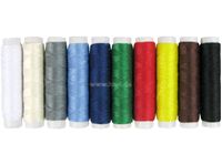 Εικόνα της Nähgarn Polyester 30m auf Rolle, 10er Pack, Syngarn Allesnäher in 10 Farben