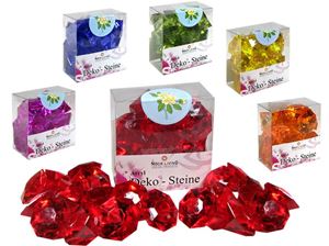 Picture of Deko-Steine aus Acryl in 6 Farben, Diamant groß, 160g in PVC-Box