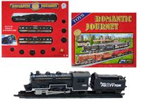 Εικόνα της Modell-Eisenbahn mit Lok und 3 Waggons, mit 10 teiligem Schienenkreis, im Sichtkarton