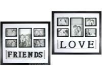 Εικόνα της Fotorahmen ''Friends & Love'' für 5 Bilder, 40x35 cm, ausgelegt für 1 Foto 10x15cm und 4 Fotos 7x9cm