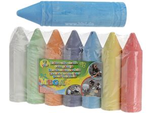 Afbeelding van Straßenmalkreide jumbo, 7er-Pack in Folie, Maße pro Stück: 19,5x4,5x4,5 cm