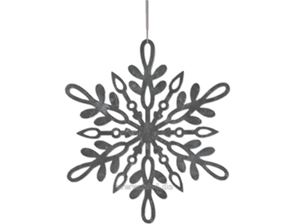 Picture of Schneeflocke zum Hängen, silber-glänzend, aus Kunststoff, LBH: 20x20x0,2 cm, in Polybag