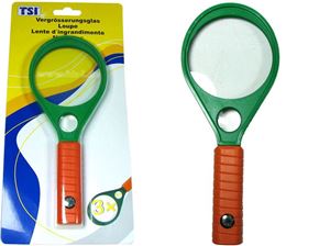 Изображение Lupe 2in1, Glaslinsen d 75mm, auf Blister, Große Lupe 3fach, kleine Lupe 8fach