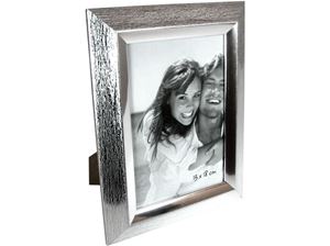 Immagine di Foto - Bilderrahmen silber straffiert, Rahmen ca. 4 cm, für Fotos 13x18 cm